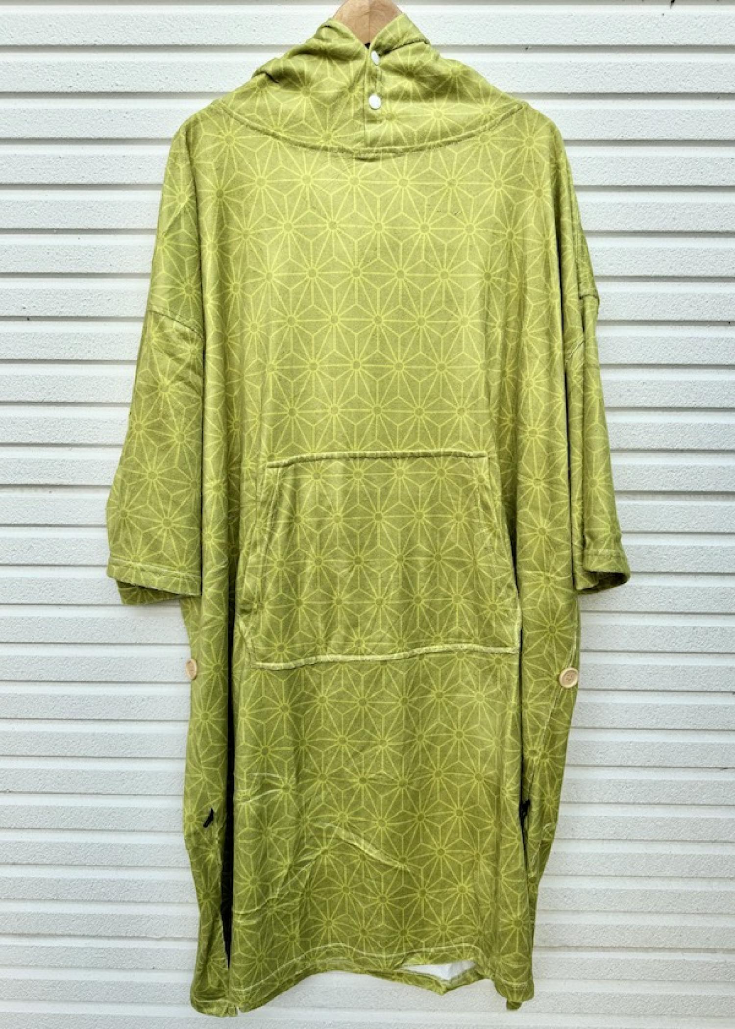 FRUTION Microfiber Poncho 草柄YELLOW