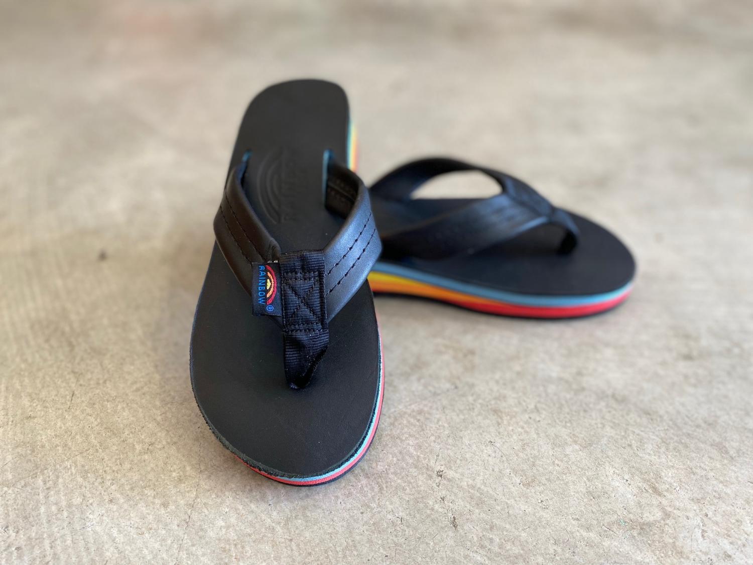 Rainbow classic discount wedge flip flop