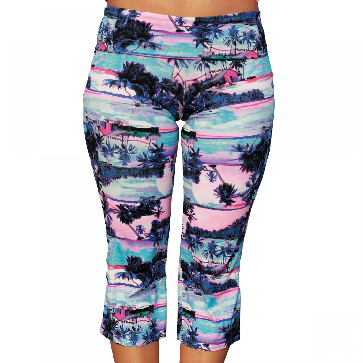 PUALANI HAWAII ROLL WAIST CAPRI PANT