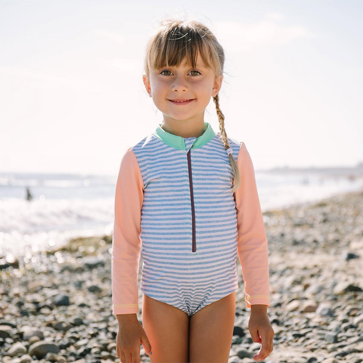 Mini Seea Sandpiper Kids Bodysuit Chambray|Okinawa surf shop