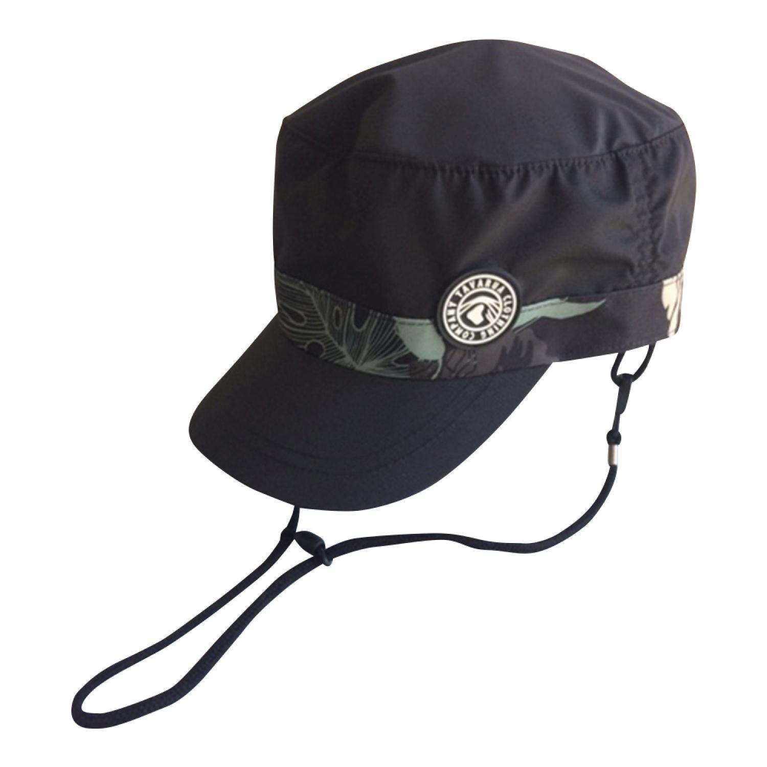TAVARUA プレミアムワークCAP BOTANICAL BLACK