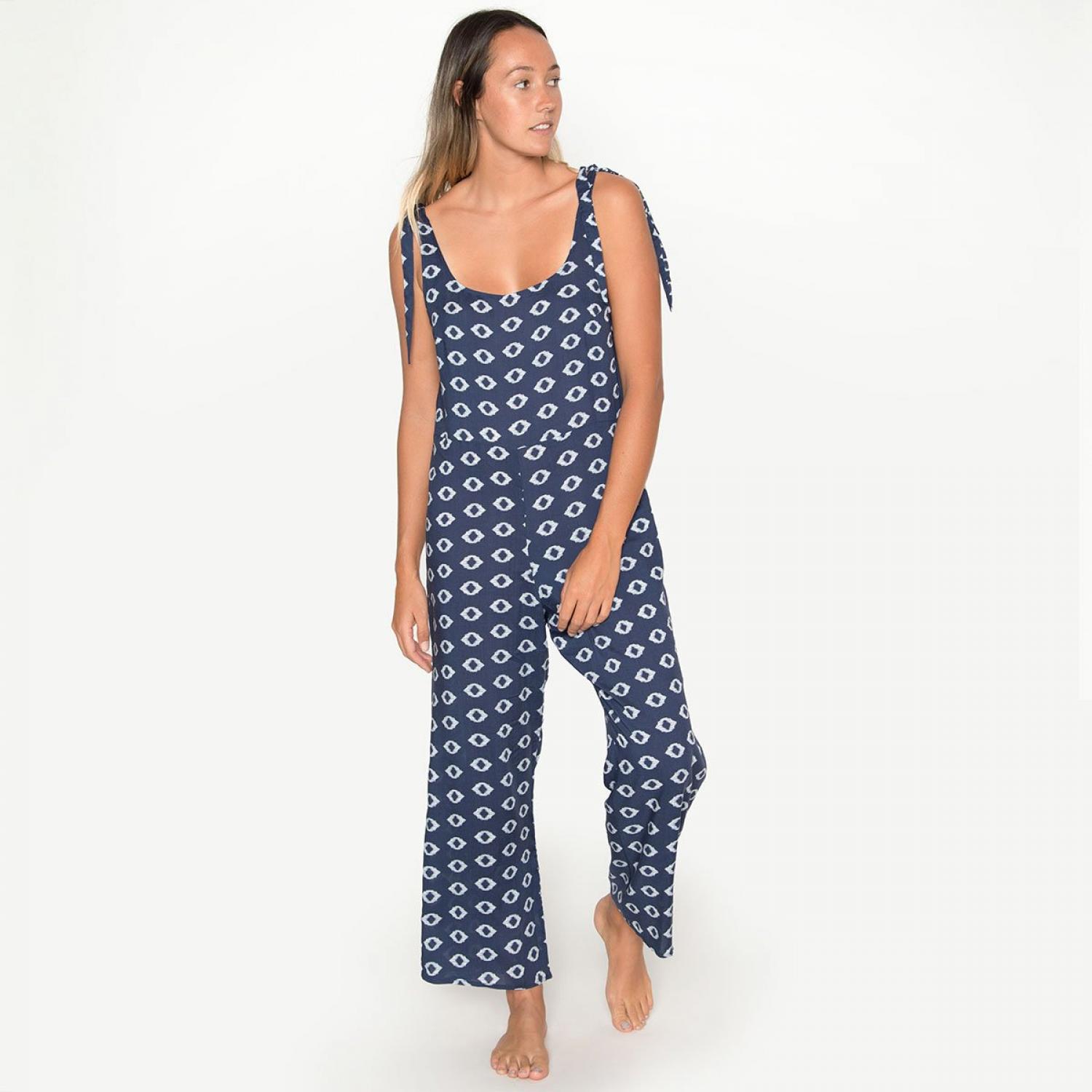 Seea Terra Jumpsuit Navy Ikat