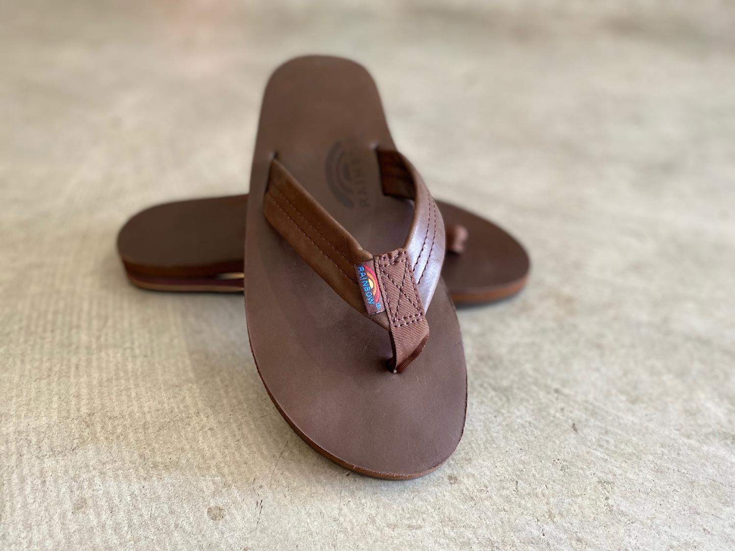 RAINBOW SANDALS MEN'S MOCHA クラシックレザー ダブルミッドソール