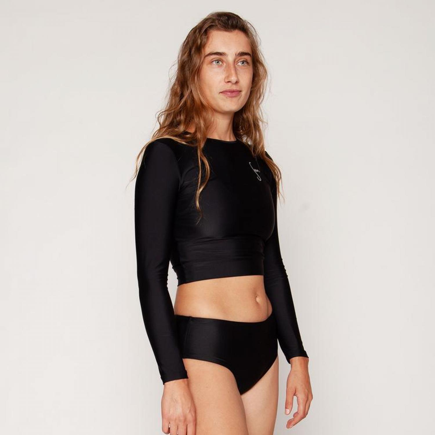 Seea Palomar Crop Top Rashguard Black|沖縄サーフィンショップ「YES