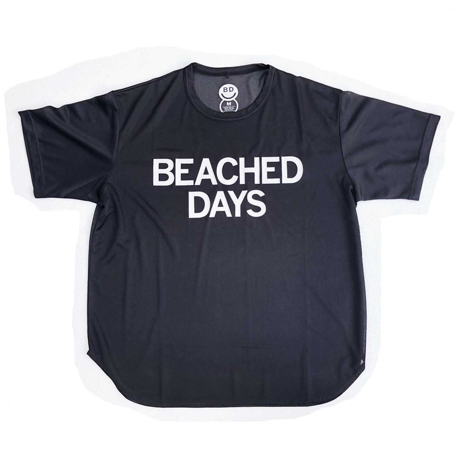 BEACHED DAYS Mesh Tee Black