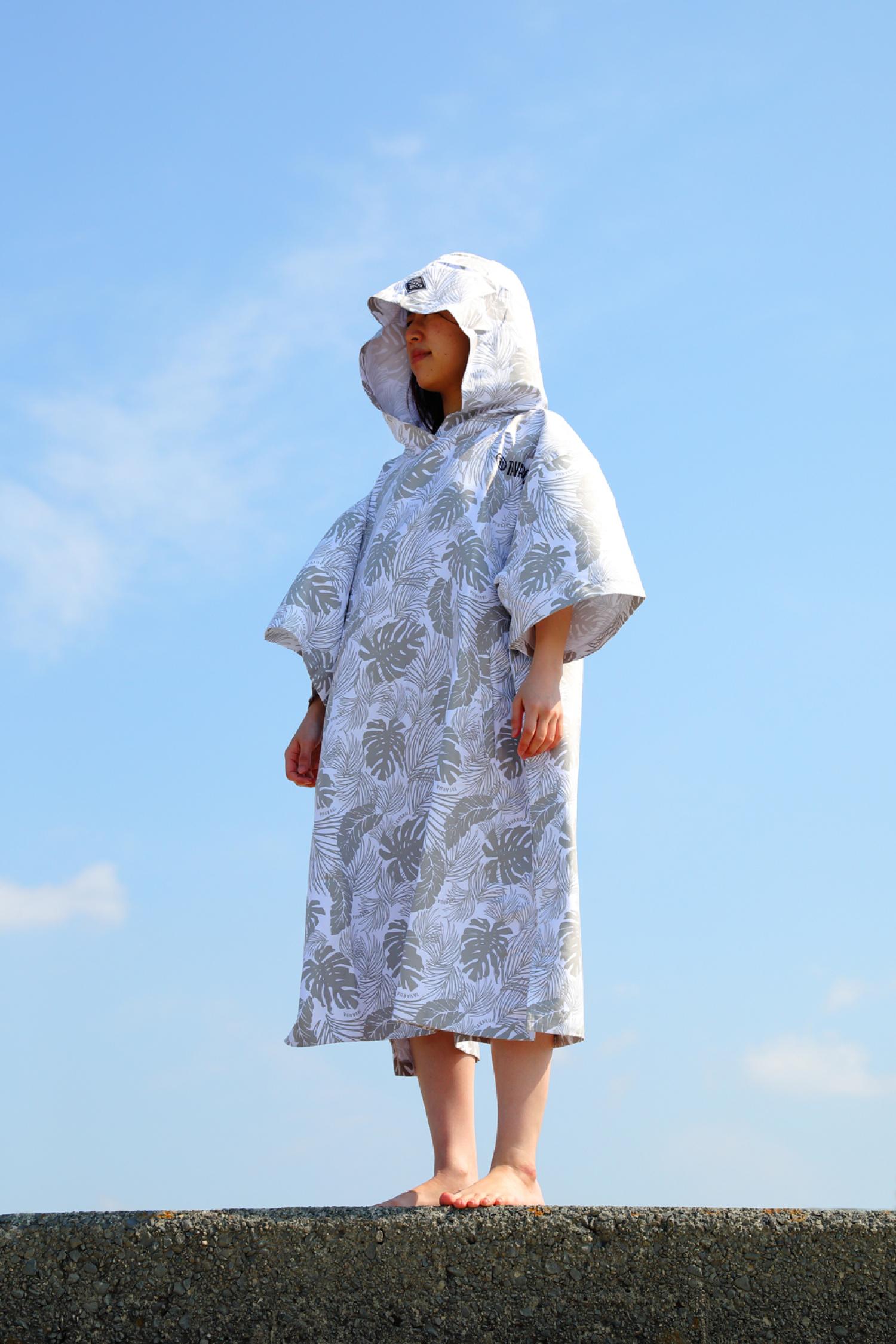 TAVARUA Microfiber Poncho TOROPICAL WHITE