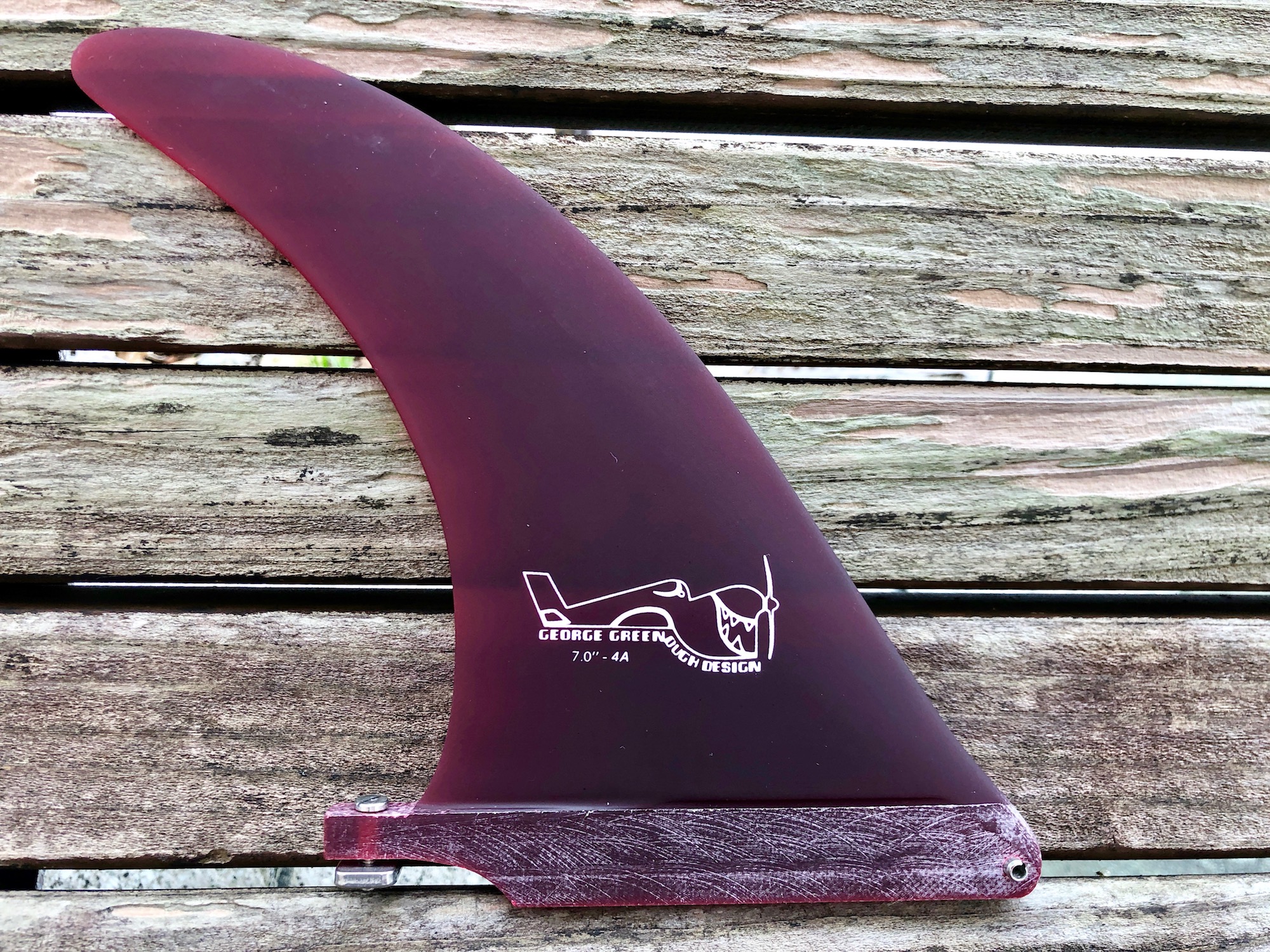 True Ames Fin George Greenough Design 4a 7 0 Red Okinawa Surf