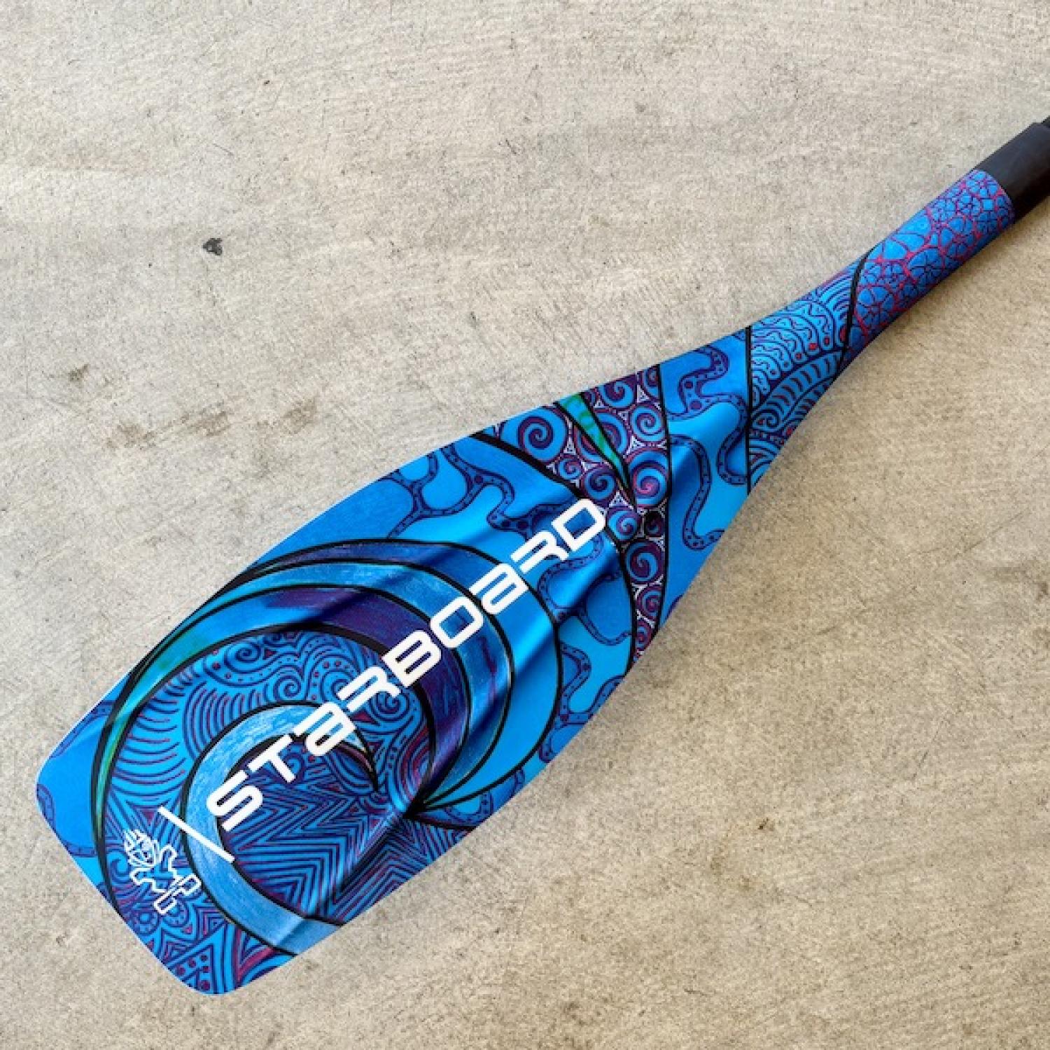 S size LIMA TIKI TECH BLUE WAVE / SKINNY 26mm CARBON S40 2PC